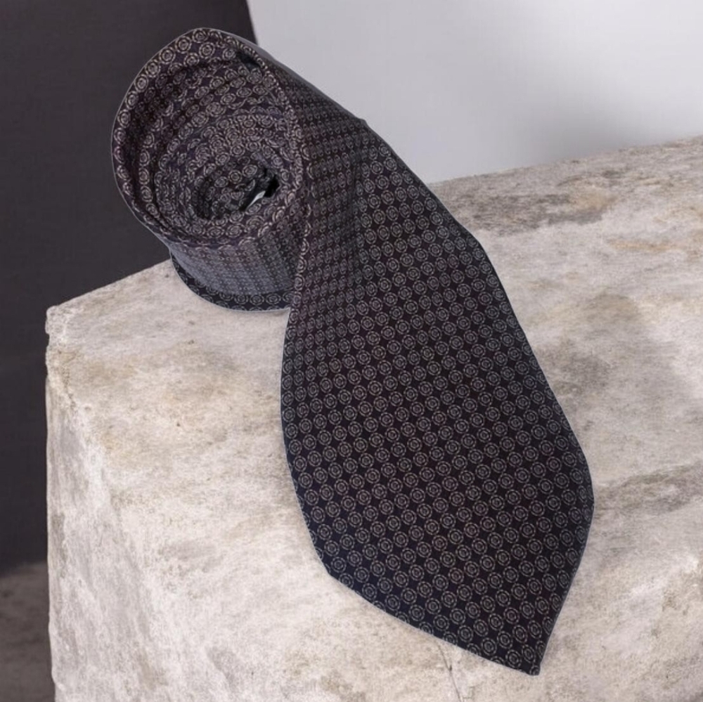 Kenneth Cole Men's Tie Brown Black Shades Made in the USA